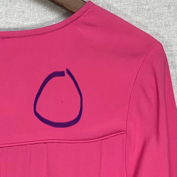 HD‎ In Paris A Line Dress Women Size 4 Pink Flutter Sleeve High-Low Hem - Picture 7 of 16